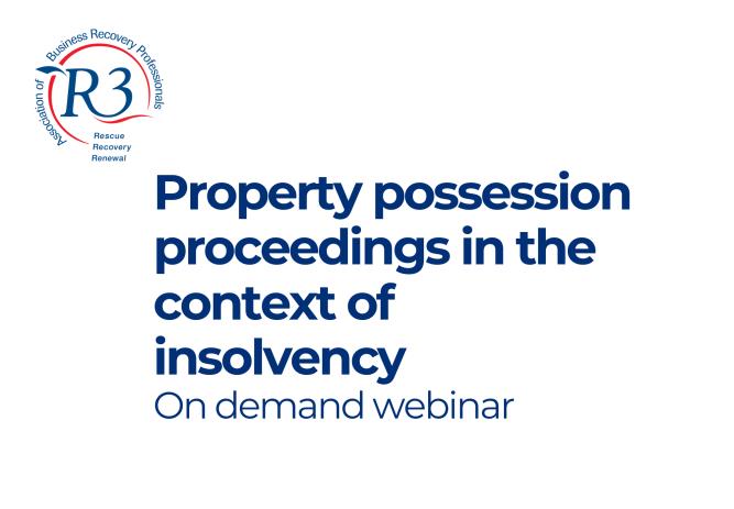 Property possession proceedings in the context of insolvency